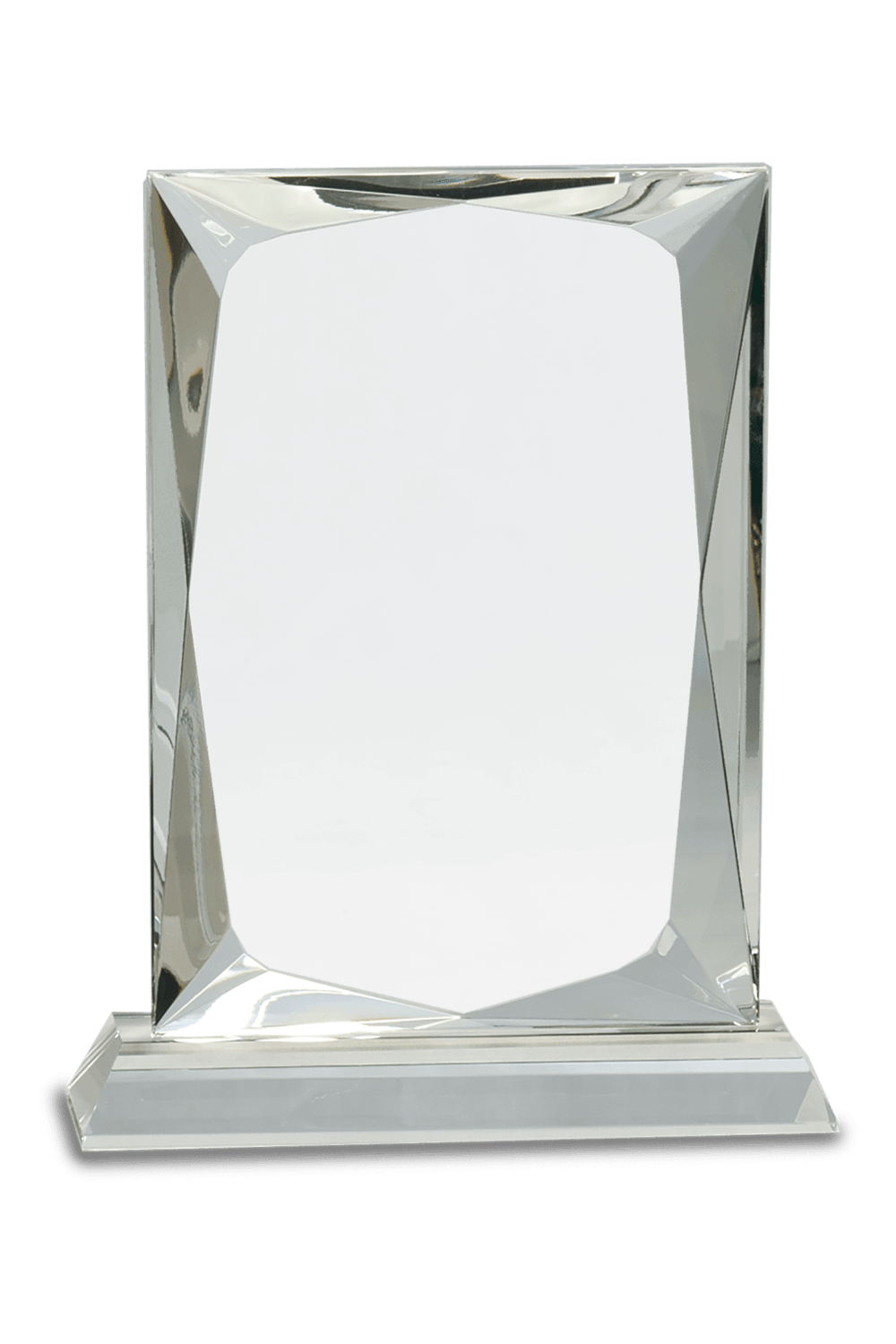 8" Crystal Rectangle on Clear Base