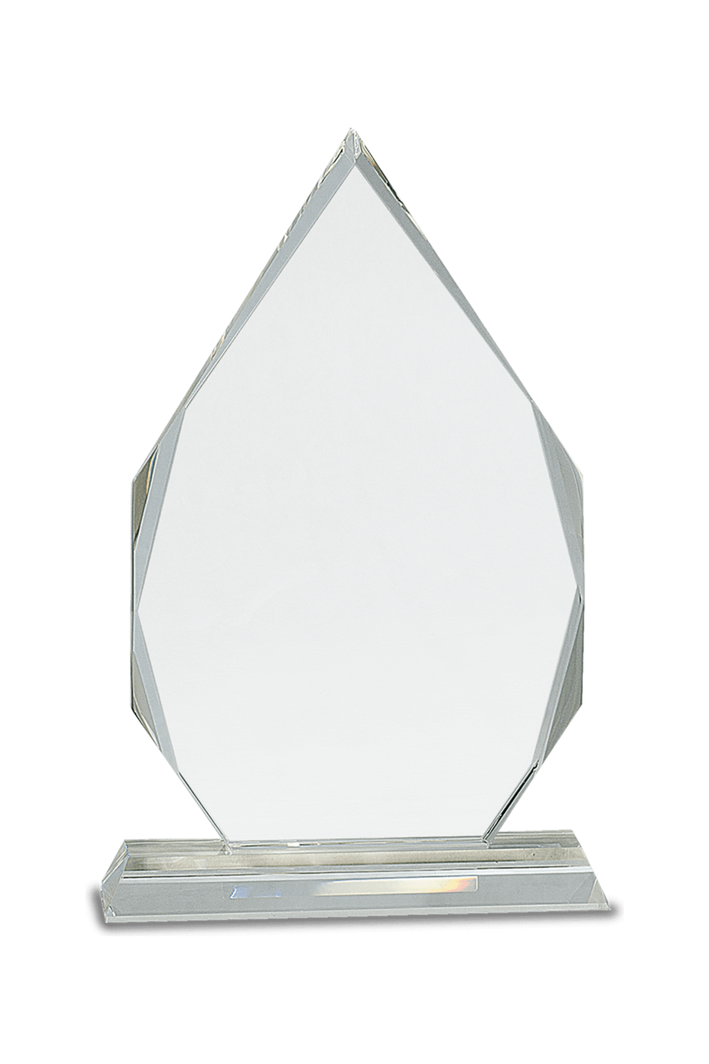 10 1/2" Diamond Crystal on Clear Pedestal Base