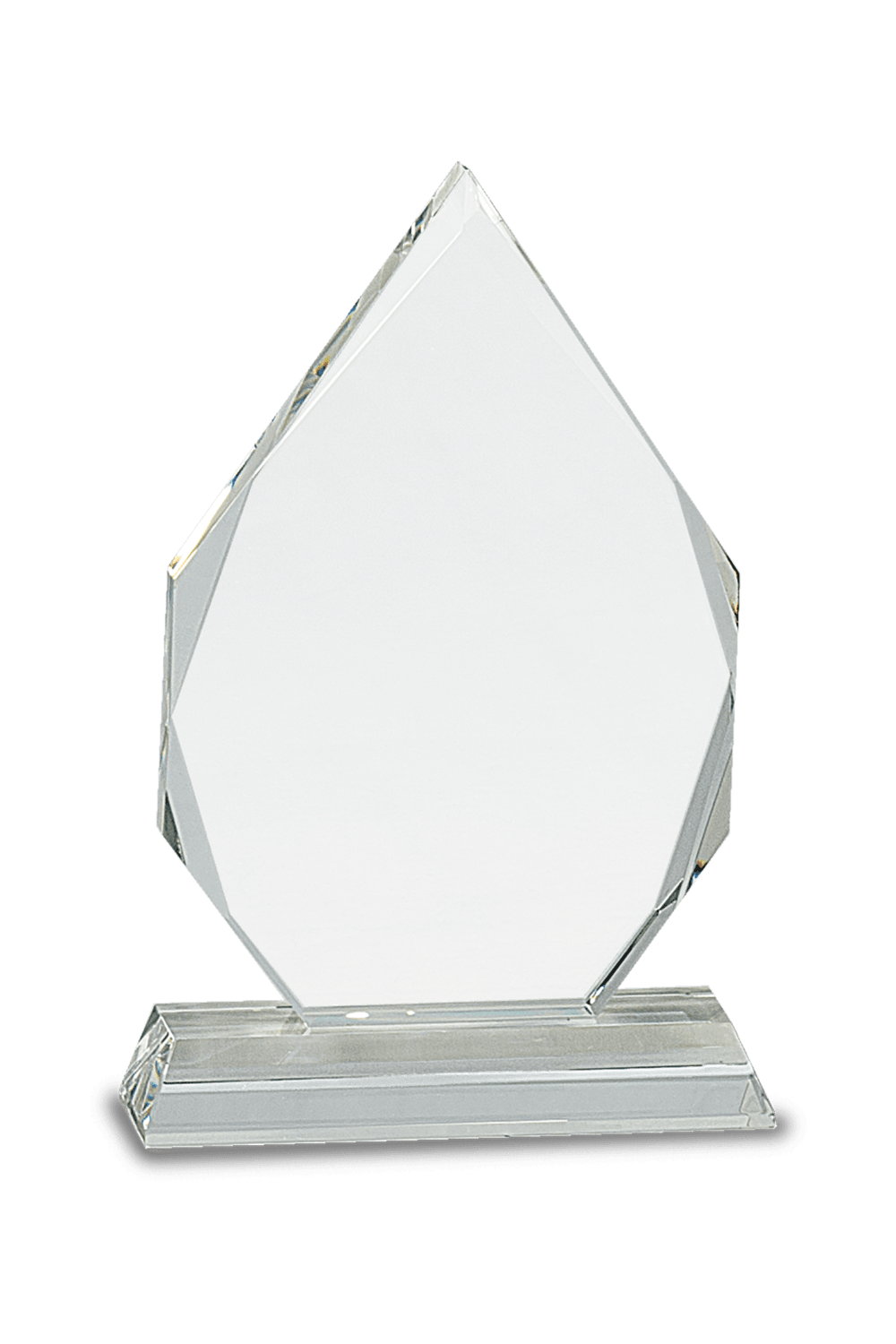 7" Diamond Crystal on Clear Pedestal Base