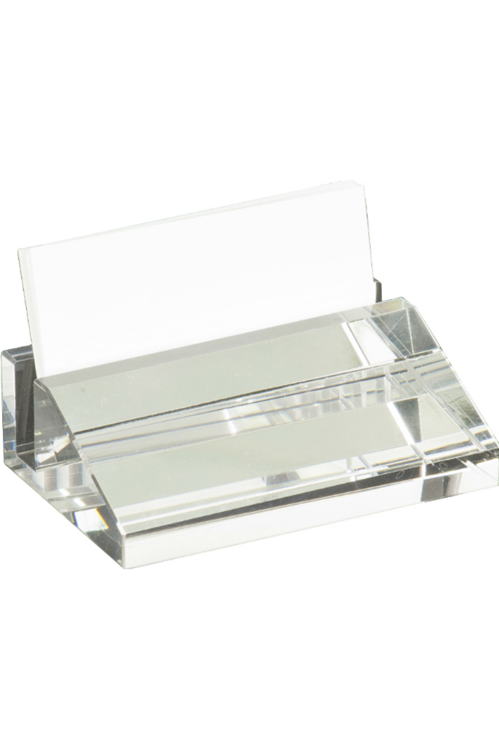 4" x 2 1/2" Crystal Business Card Holder
