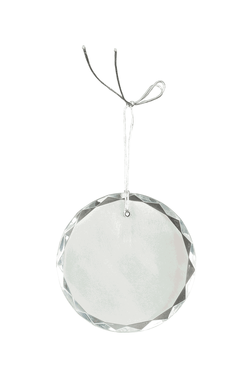 3" Crystal Round Faceted Ornament
