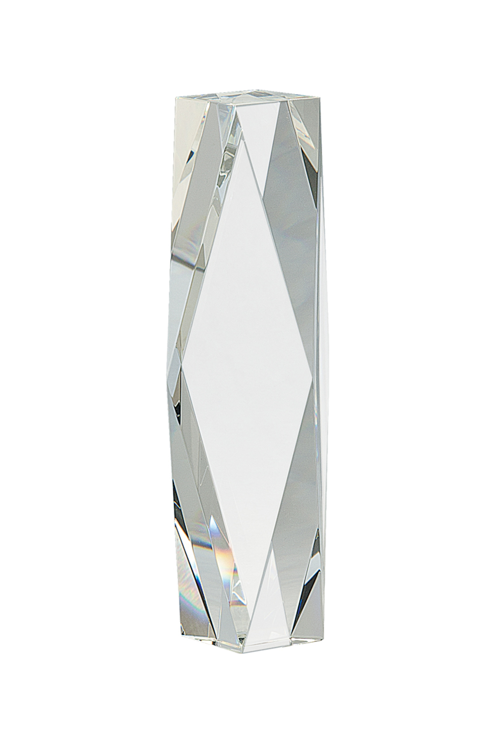 10" Clear Crystal Facet Tower