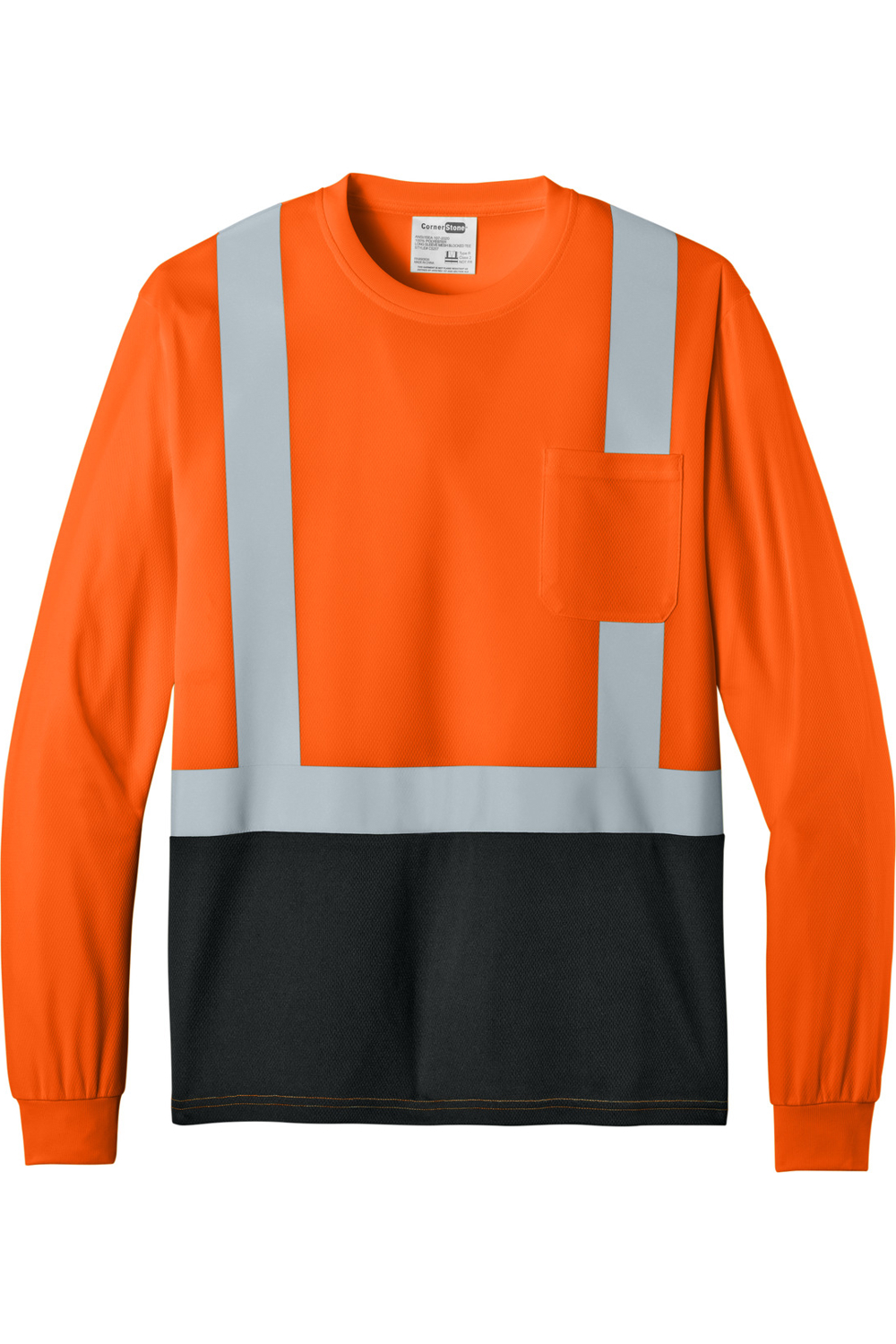 CornerStone ANSI 107 Class 2 Long Sleeve Mesh Blocked Tee