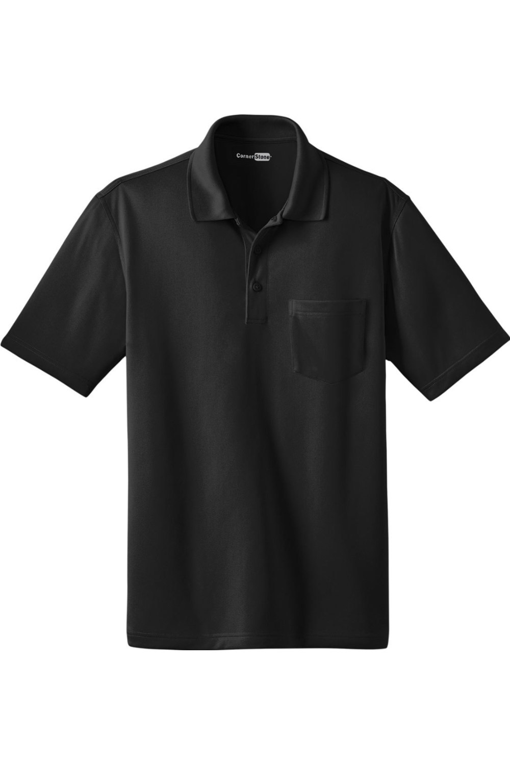CornerStone Select Snag-Proof Pocket Polo in Black