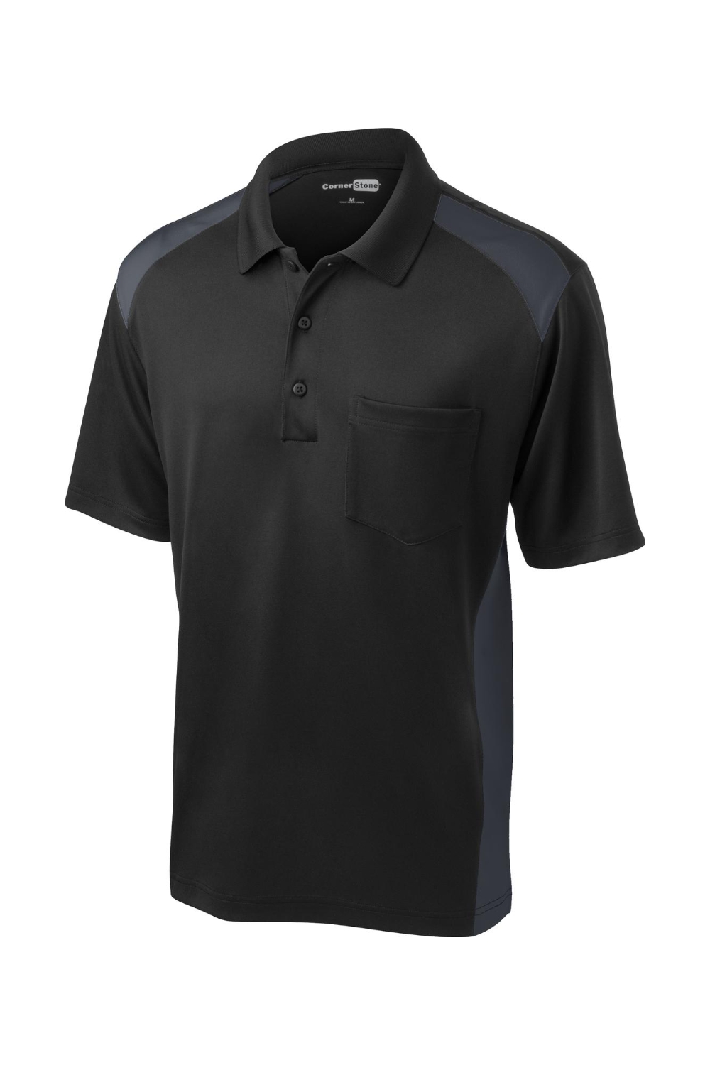 CornerStone Select Snag-Proof Two Way Colorblock Pocket Polo