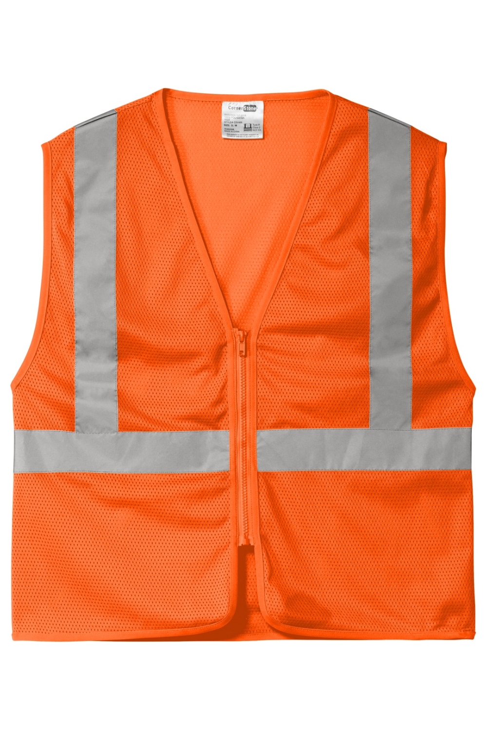 CornerStone ANSI 107 Class 2 Economy Mesh Zippered Vest