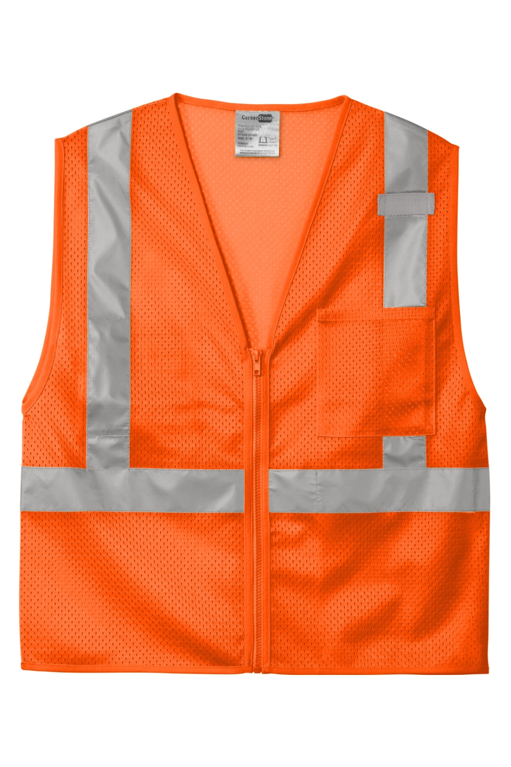 CornerStone ANSI 107 Class 2 Mesh Zippered Vest