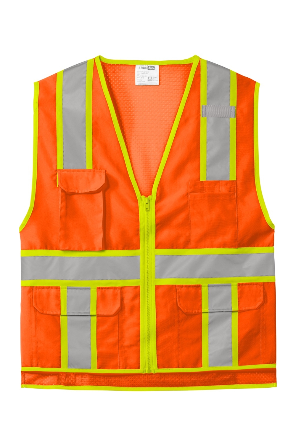 CornerStone ANSI 107 Class 2 Surveyor Zippered Two-Tone Vest