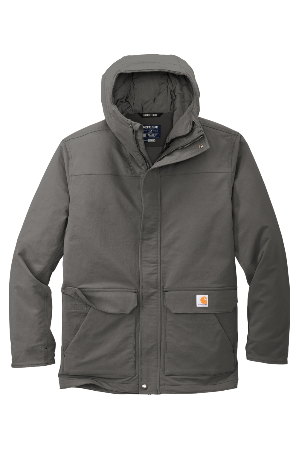 Carhartt Super Dux Insulated Hooded Coat in Gravel
