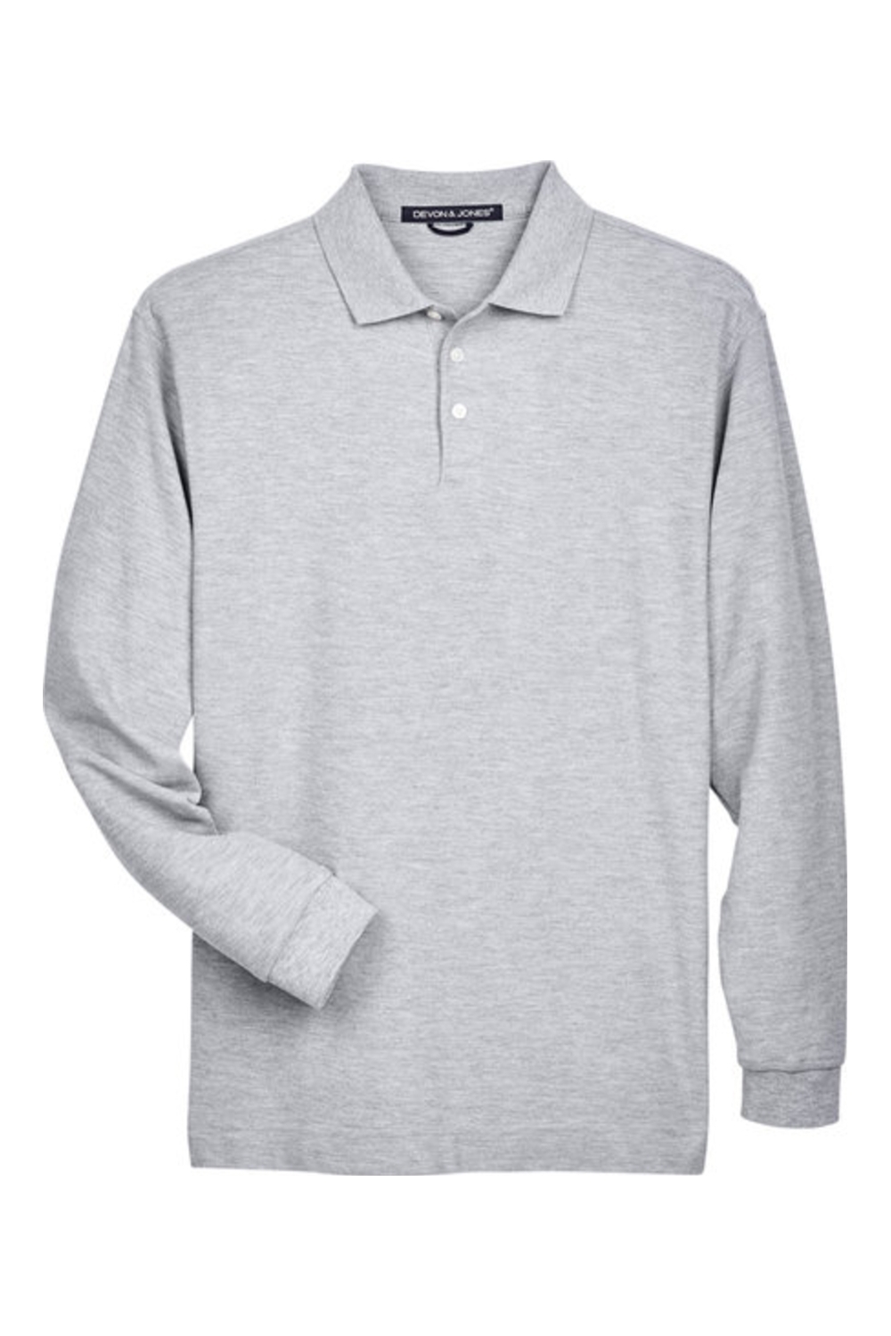 Devon & Jones Men's Pima Piqué Long-Sleeve Polo