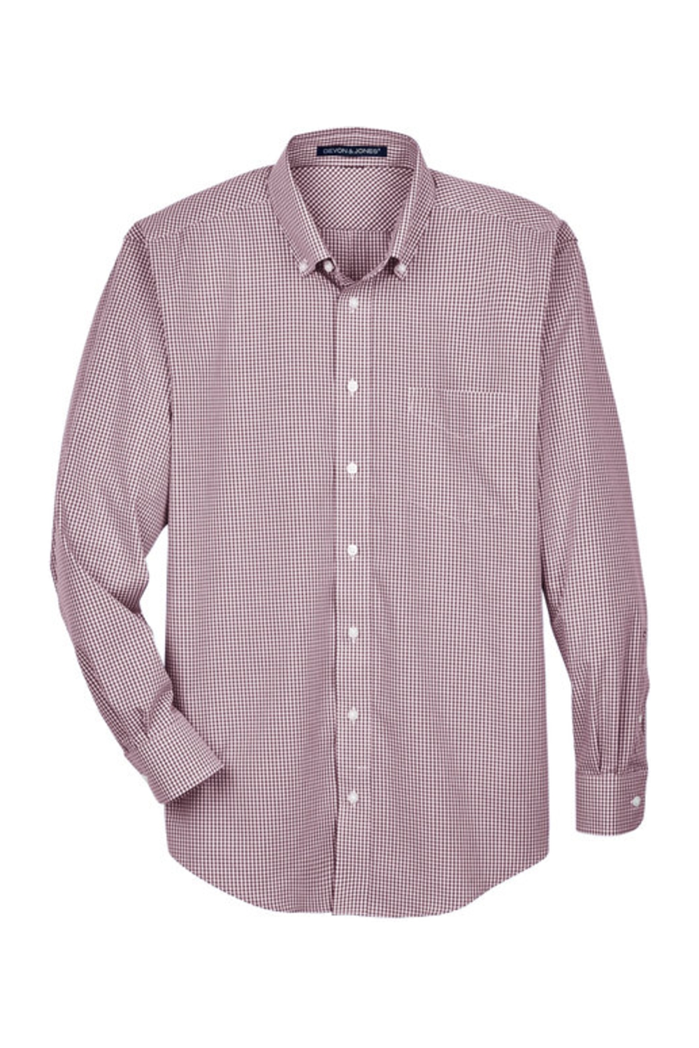 Devon & Jones Men's Crown Collection Gingham Check Woven Shirt
