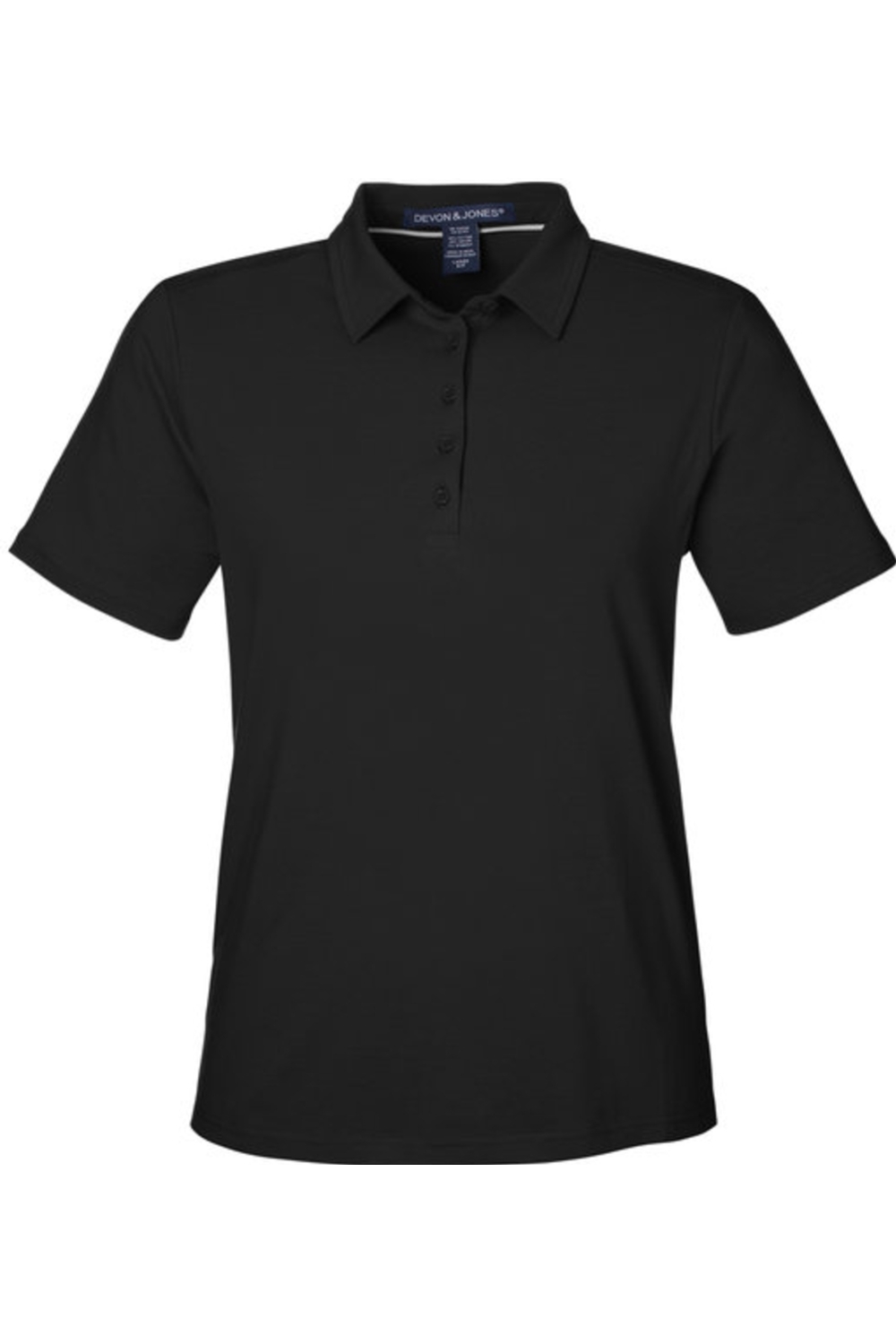 Devon & Jones Ladies' Raleigh Stretch Polo in Black