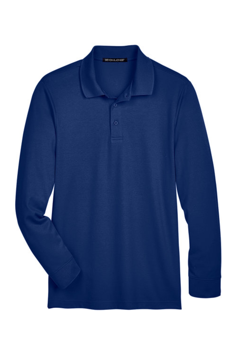 Devon & Jones CrownLux Performance Men's Tall Plaited Long Sleeve Polo