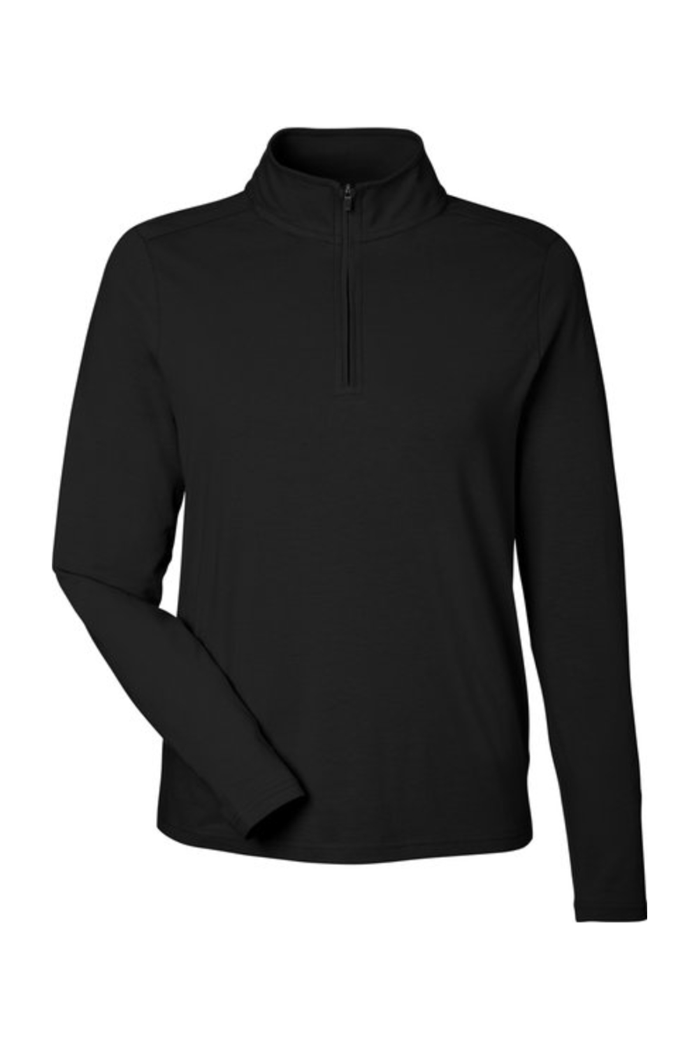 Devon & Jones Ladies' Raleigh Stretch Quarter-Zip in Black