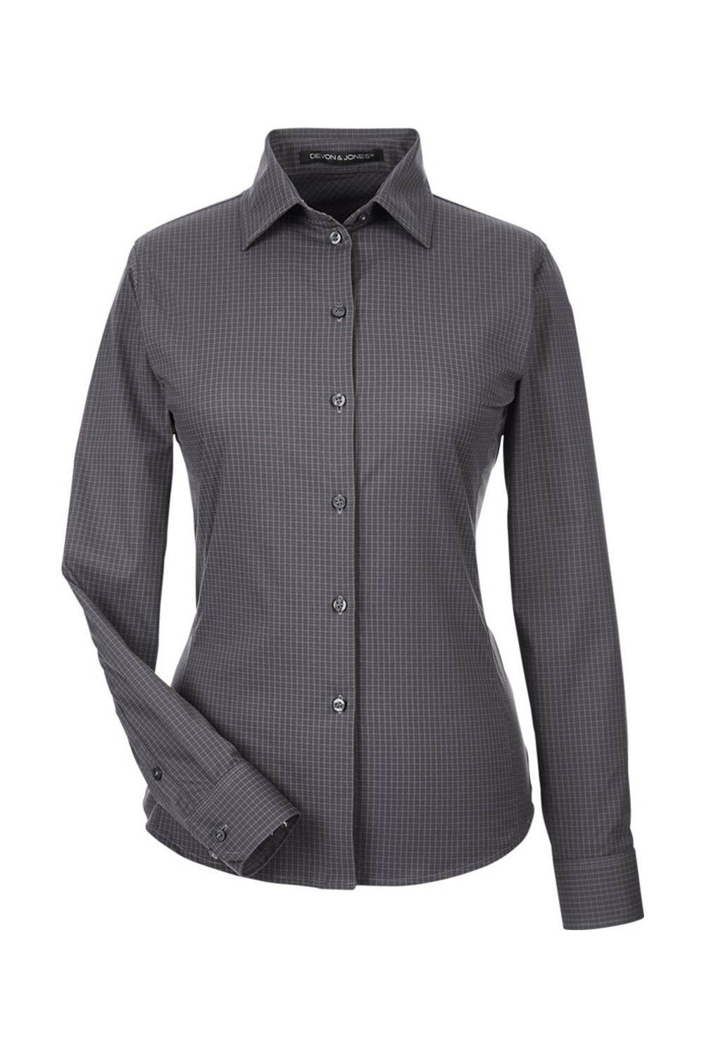 Devon & Jones Women's CrownLux Performance® Tonal Mini Check Woven Dress Shirt