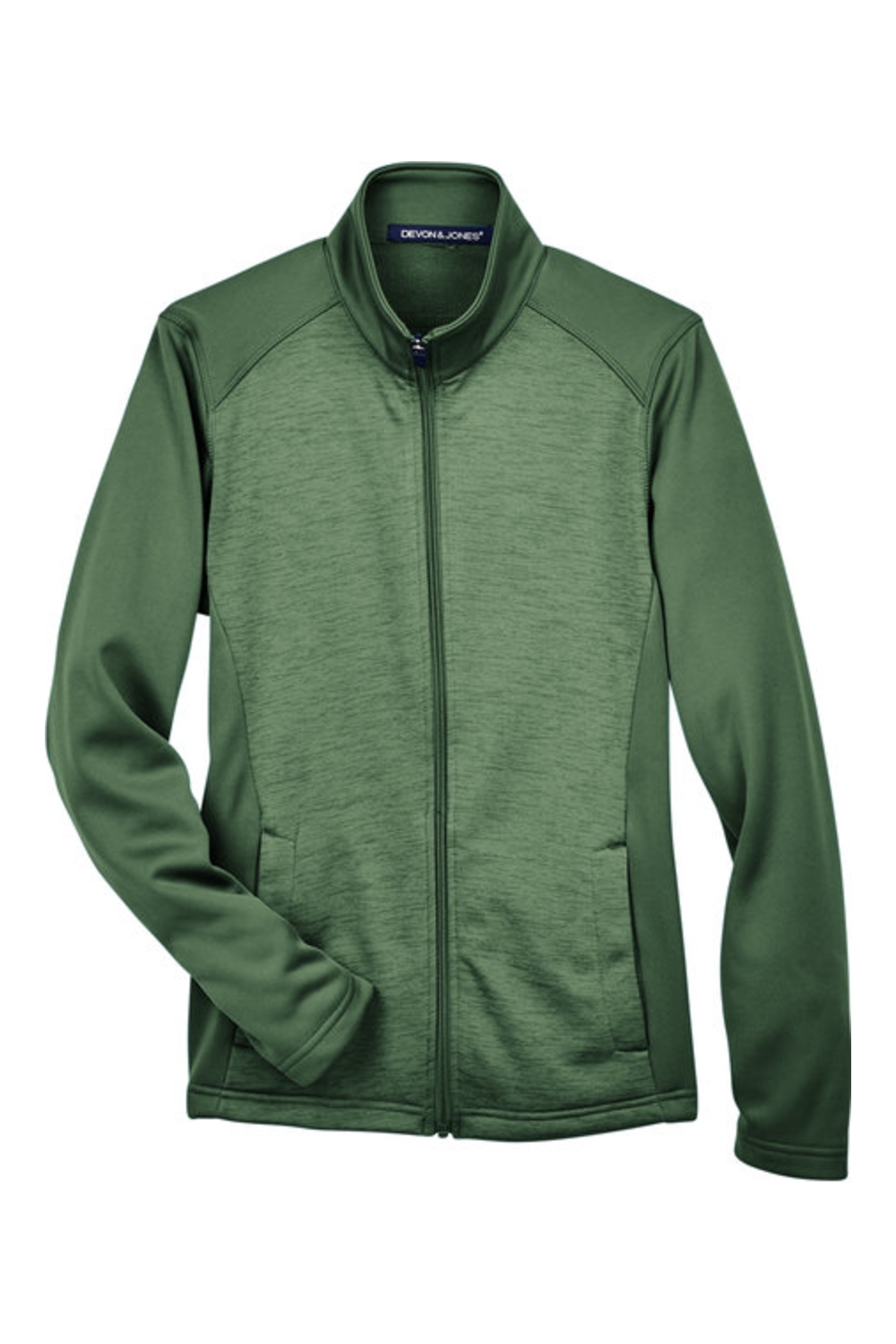 Devon & Jones Ladies' Newbury Colorblock Mélange Fleece Full-Zip