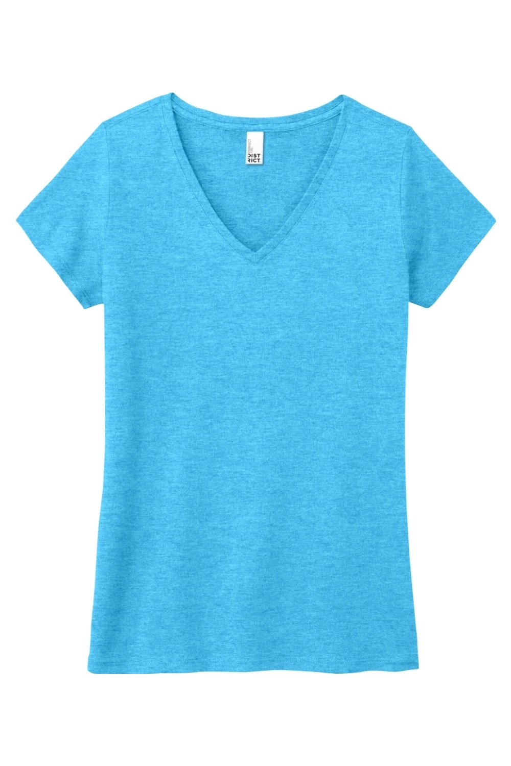 District Women’s Perfect Tri V-Neck Tee in Turquoise Frost