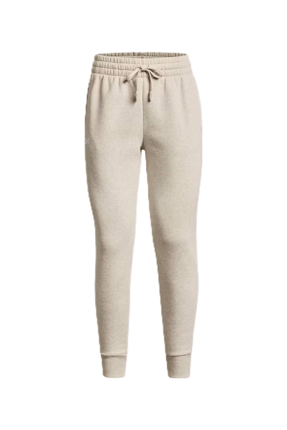Under Armour Women's UA Rival Fleece Joggers in Oatmeal Light Heather/ White