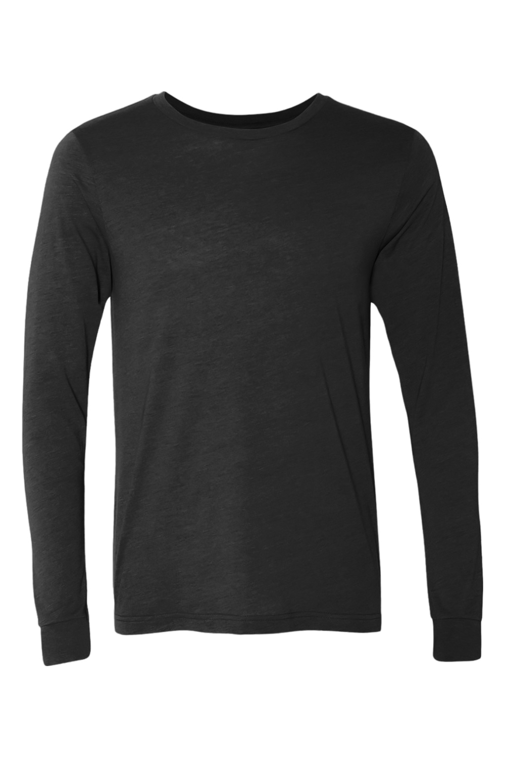 Dropship BELLA + CANVAS Unisex Heather CVC Long Sleeve Tee in Black