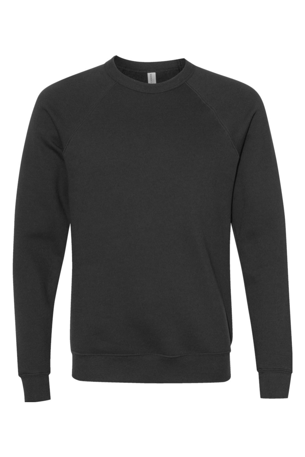 Dropship Bella + Canvas Sponge Fleece Raglan Crewneck Sweatshirt in Vintage Black