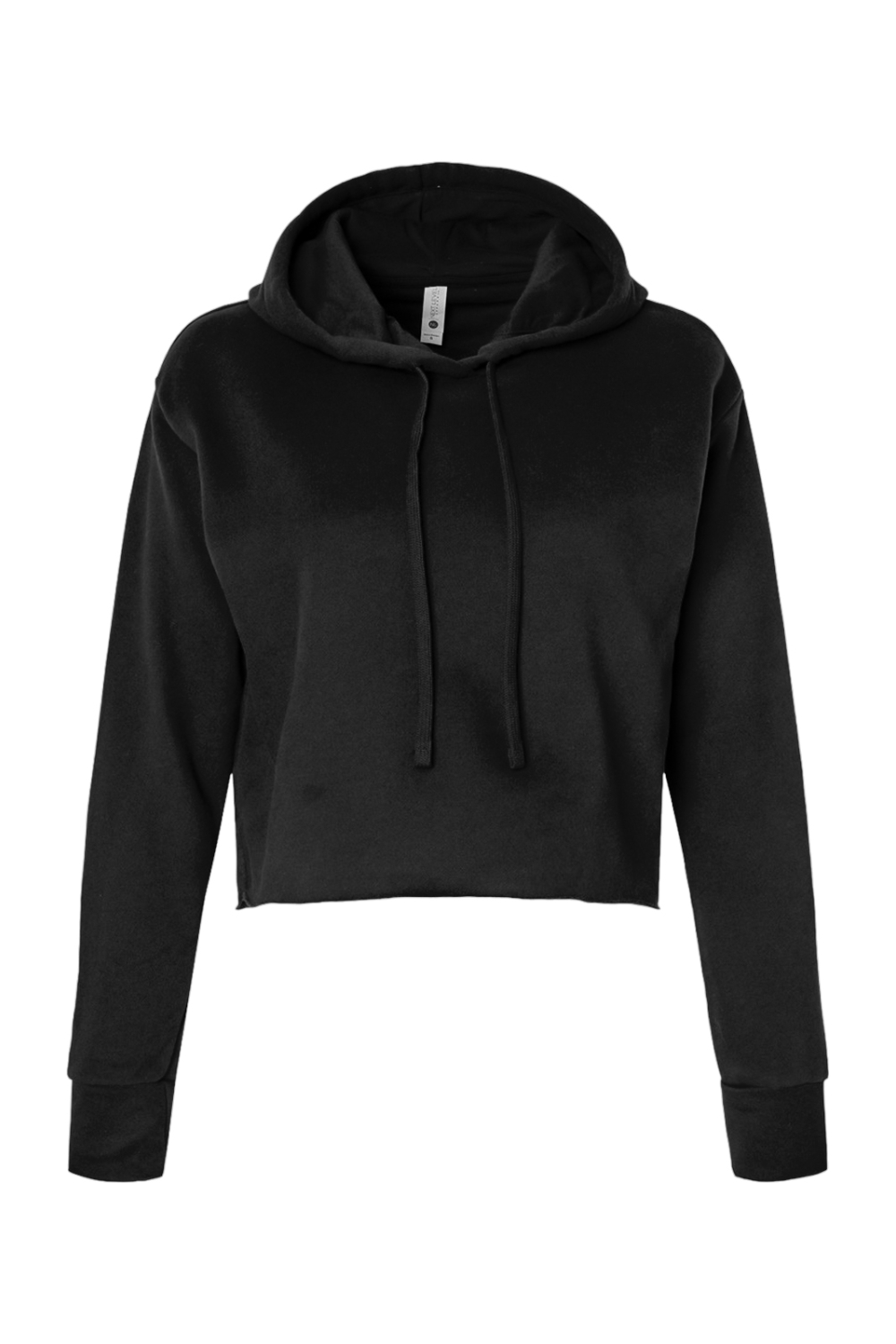 Drop Ship Next Level Women's Laguna Sueded Raw Edge Crop Hoodie Sweatshirt