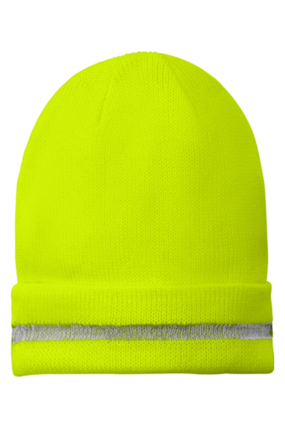 Dropship CornerStone - Enhanced Visibility Beanie with Reflective Stripe in Safety Yellow/ Reflective