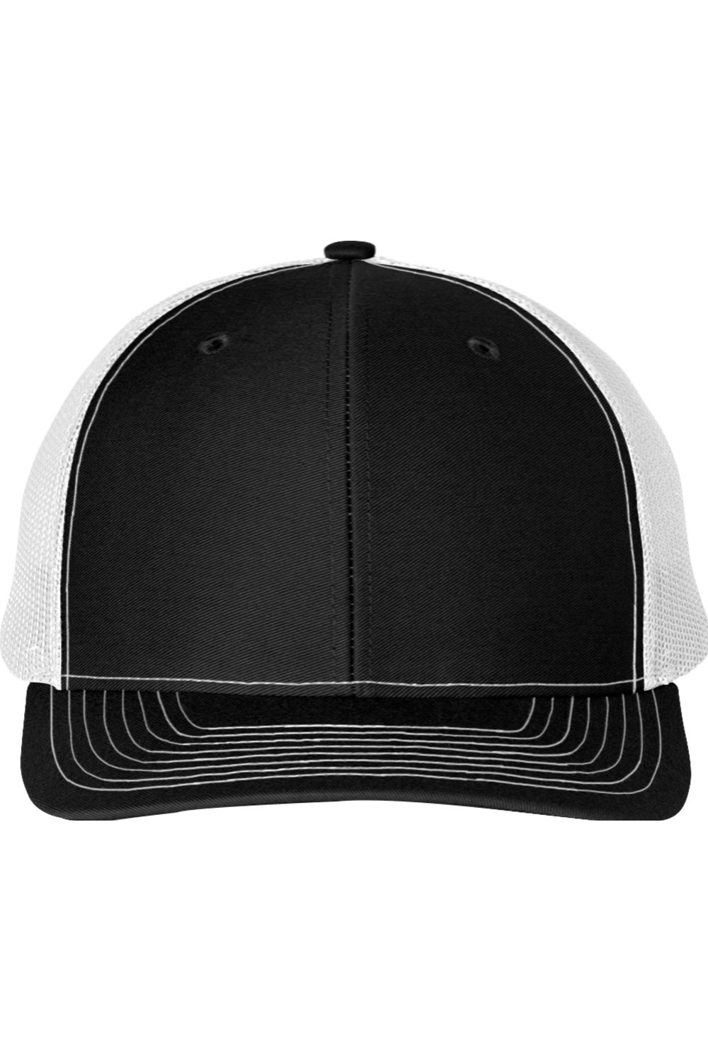 Dropship Richardson Snapback Trucker Cap in Black/ White
