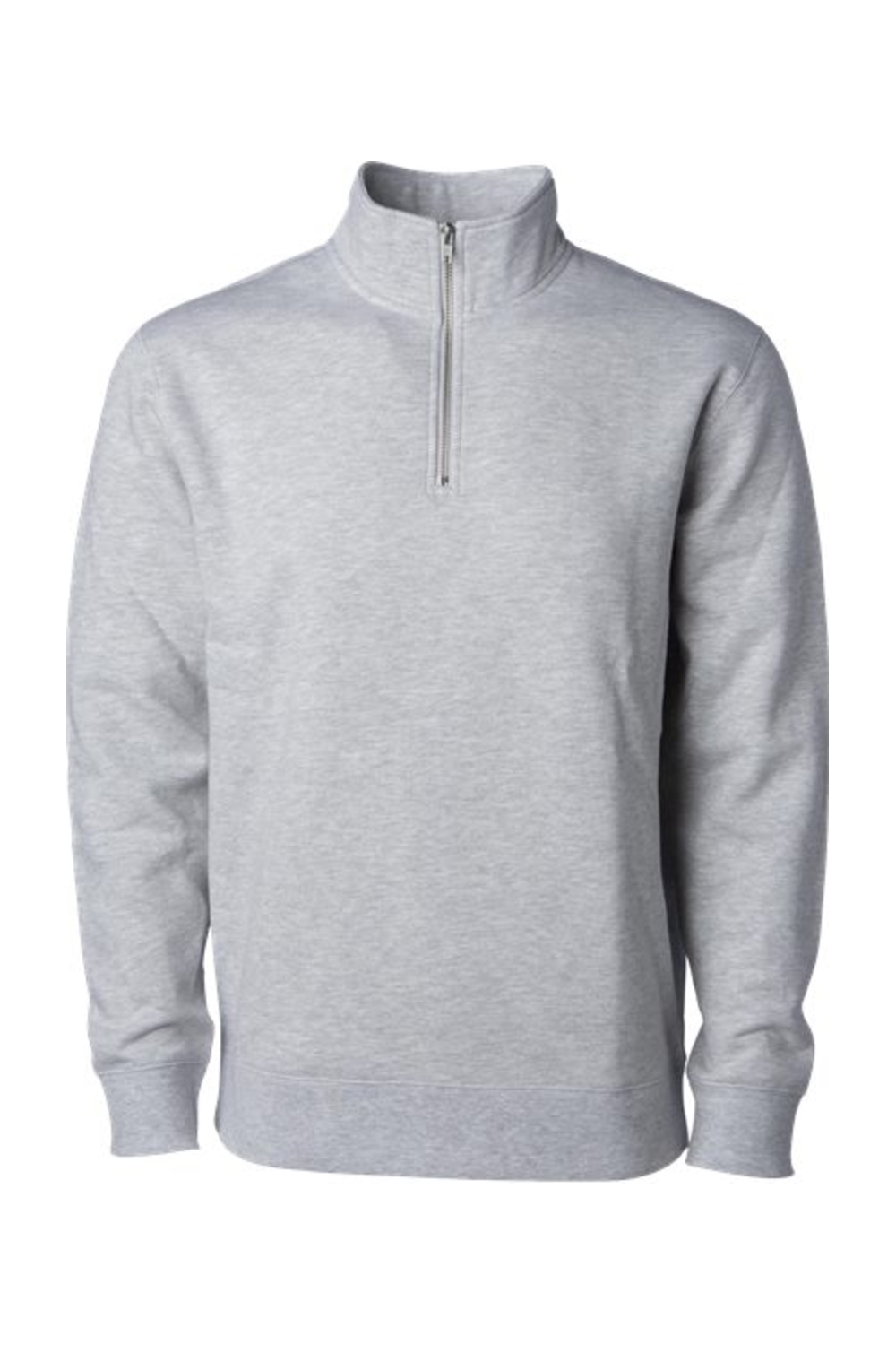 Dropship Independent Trading Co. Midweight Quarter-Zip Pullover in Grey Heather