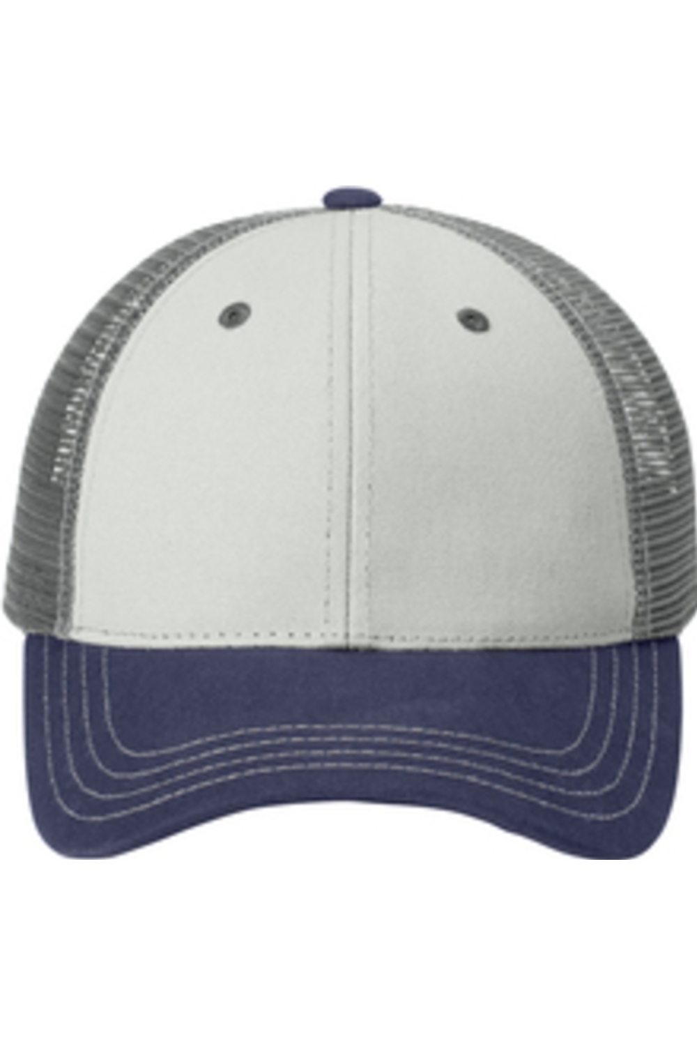 District Tri-Tone Mesh Back Cap in Chrome/ New Navy/ Charcoal