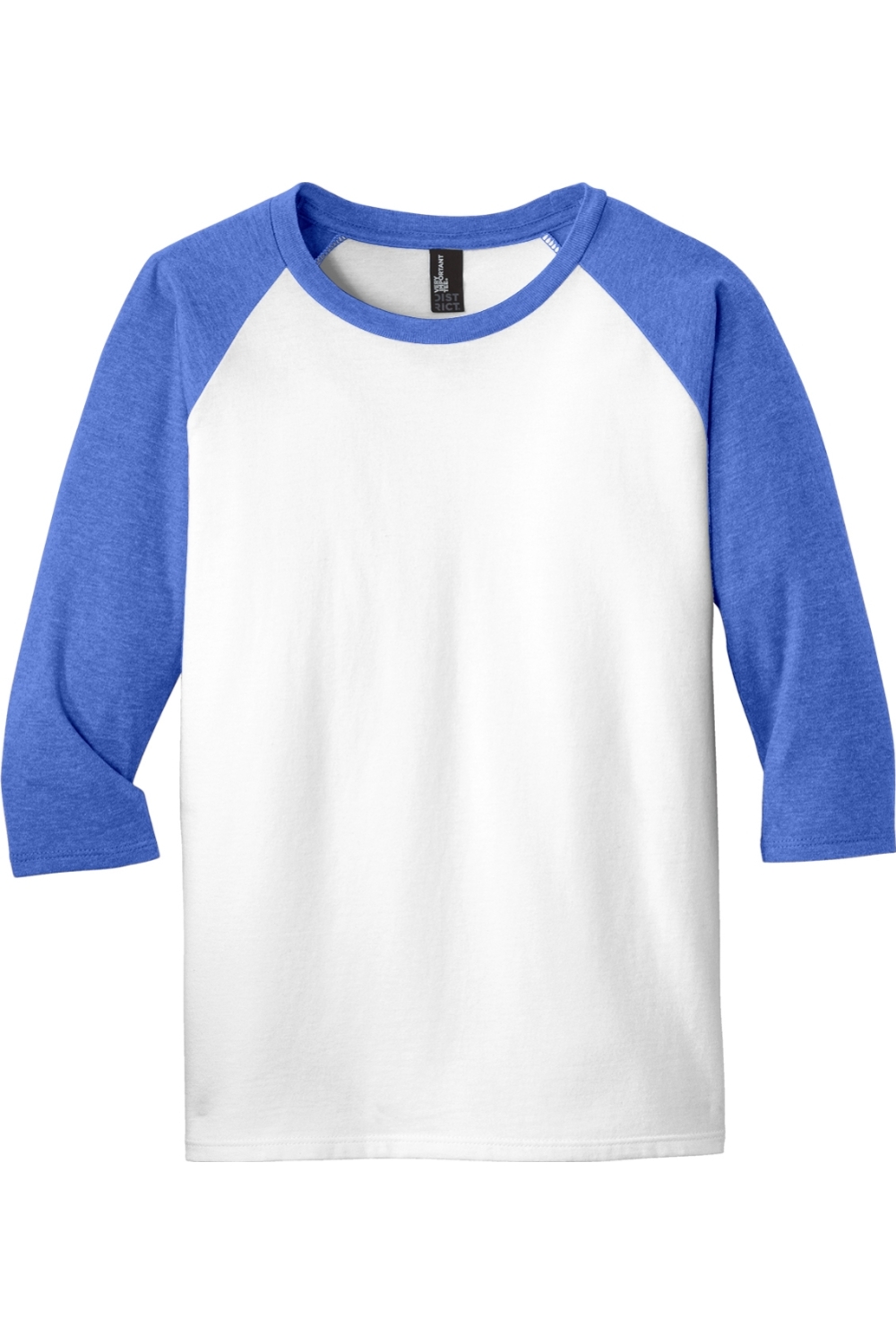 District Youth Very Important Tee 3/4-Sleeve Raglan in Royal Frost/White