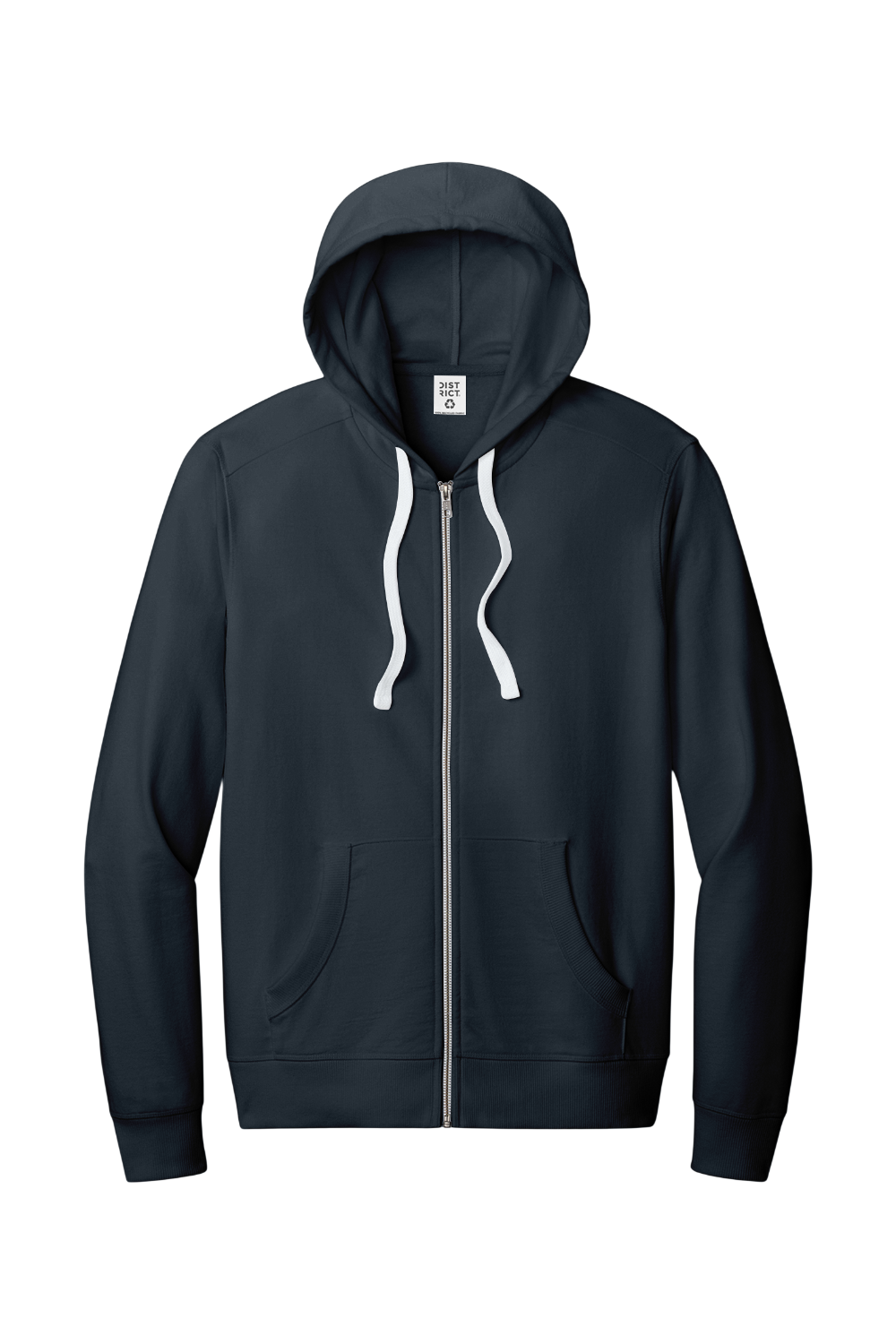 District Re-Fleece Full-Zip Hoodie in True Navy