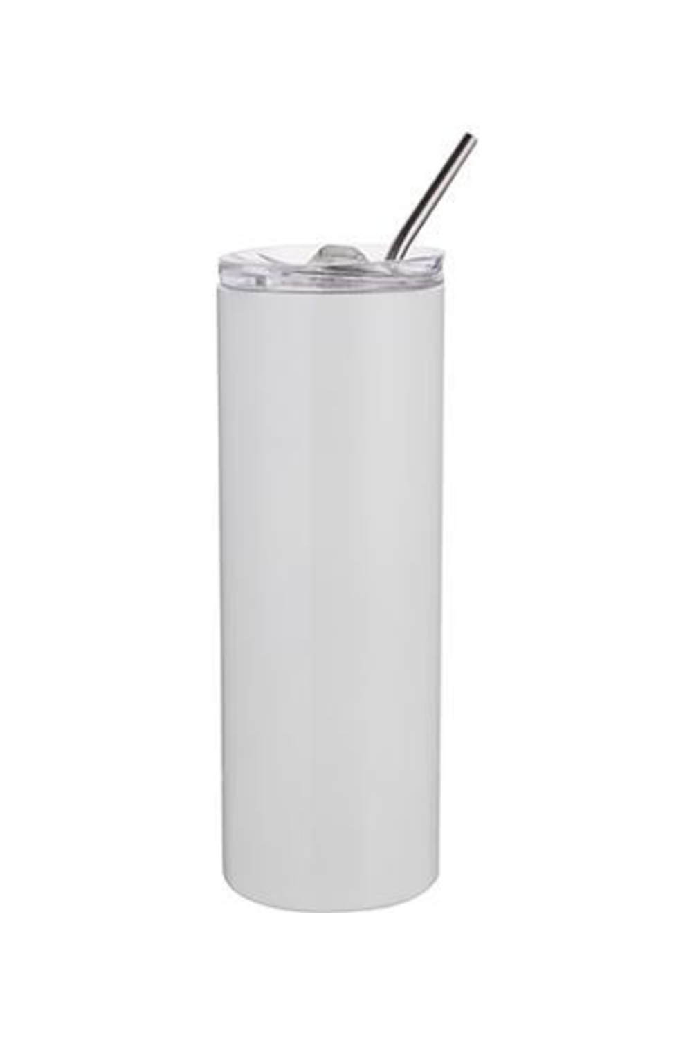 20oz Straight Stainless Steel Tumbler with Straw & Lid