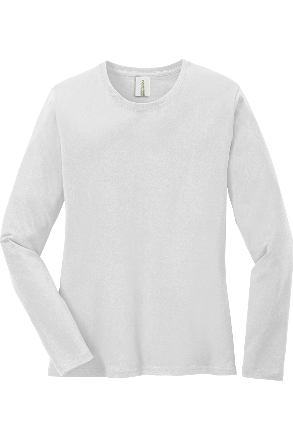econscious Ladies' 4.4 oz., 100% Organic Cotton Classic Long-Sleeve T-Shirt in White