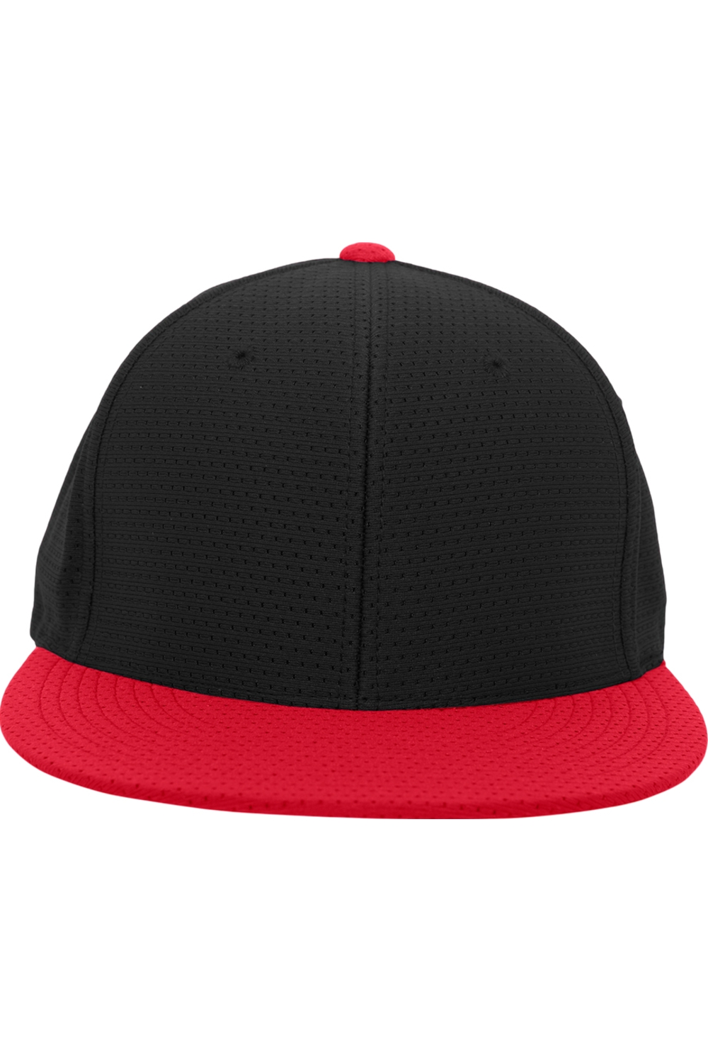 Pacific Headwear Performance Air Jersey Flexfit Cap in Black/ Red