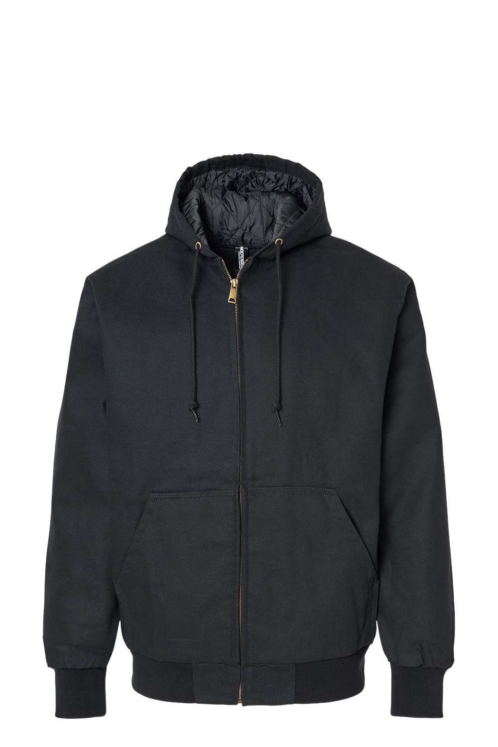 Independent Trading Co. Insulated Canvas Workwear Jacket in Black