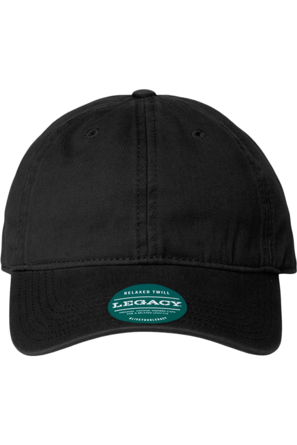 Legacy Relaxed Twill Dad Hat in Black