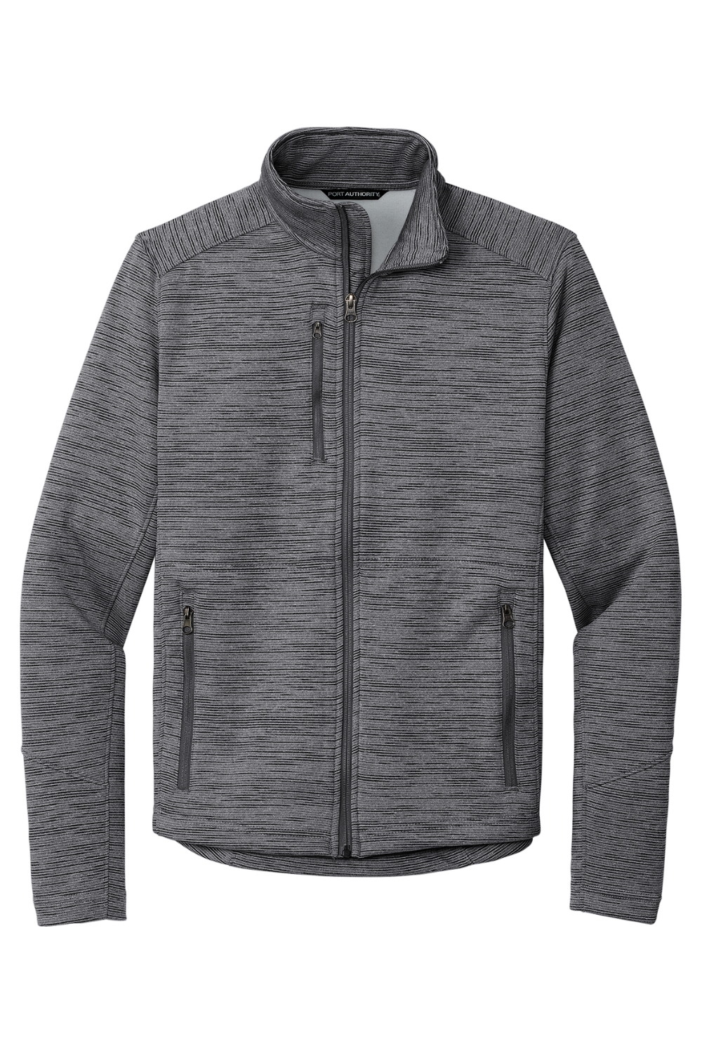 Port Authority Digi Stripe Fleece Jacket in Black