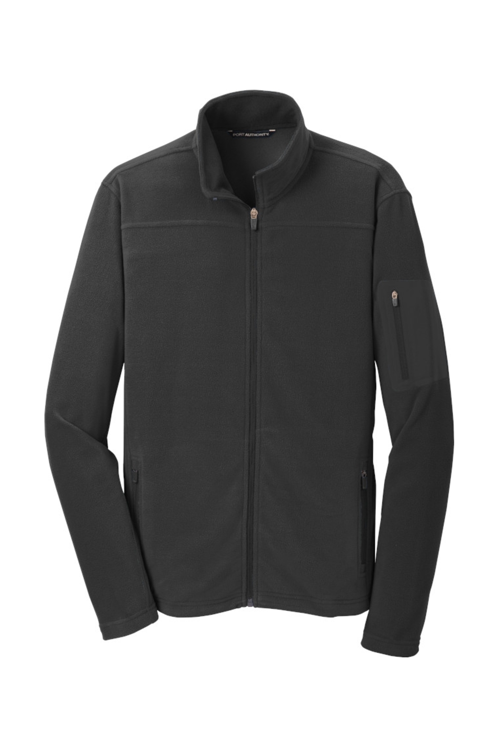 Port Authority Summit Fleece Full-Zip Jacket in Black/ Black