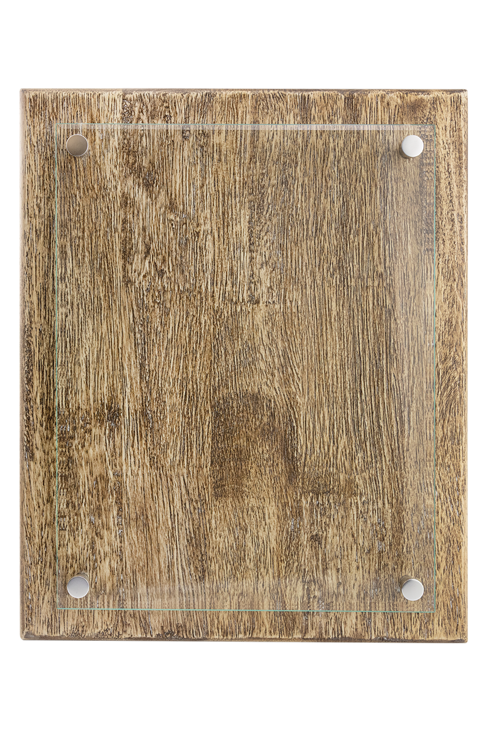 10 1/2" x 13" Barnwood Floating Glass Plaque