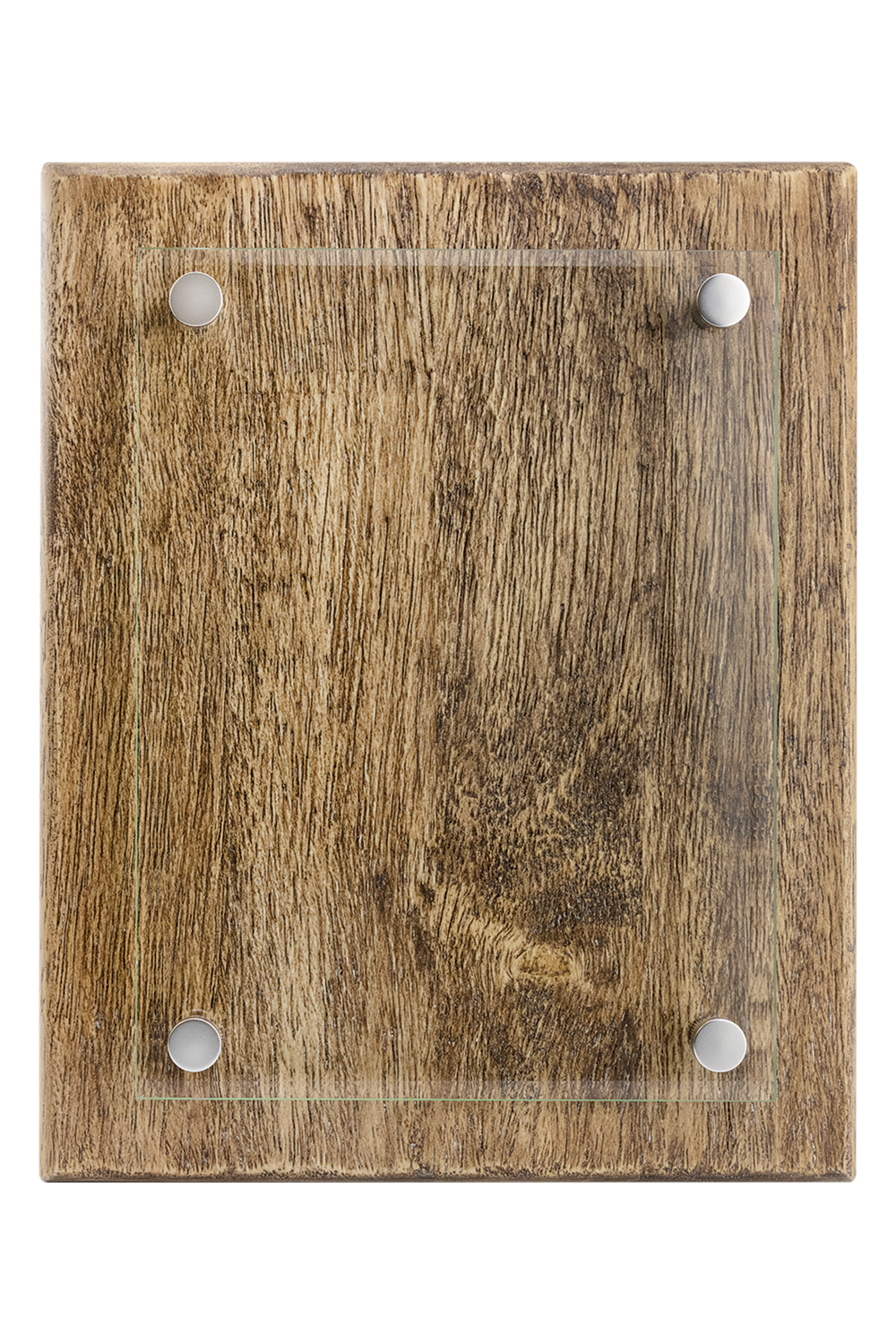 8" x 10" Barnwood Floating Glass Plaque