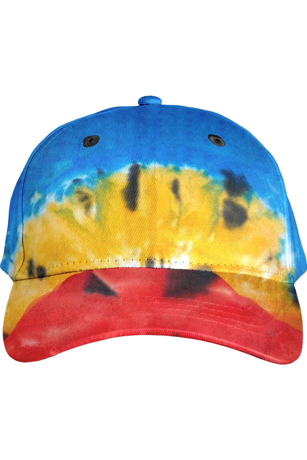 The Game Asbury Tie-Dyed Twill Cap in Black Rainbow