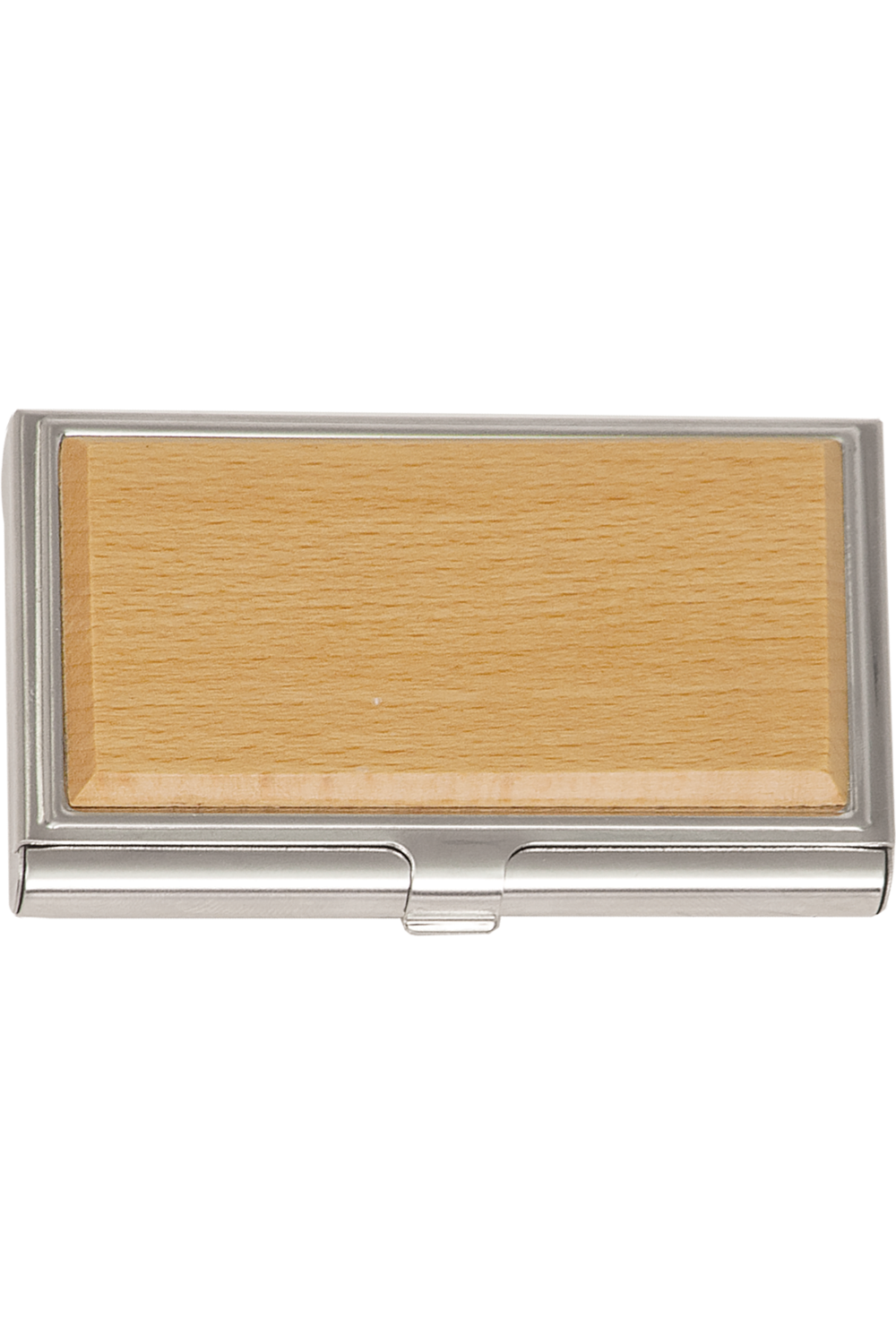 3 3/4" x 2 1/2" Metal/Wood Business Card Holder in Metal/Wood