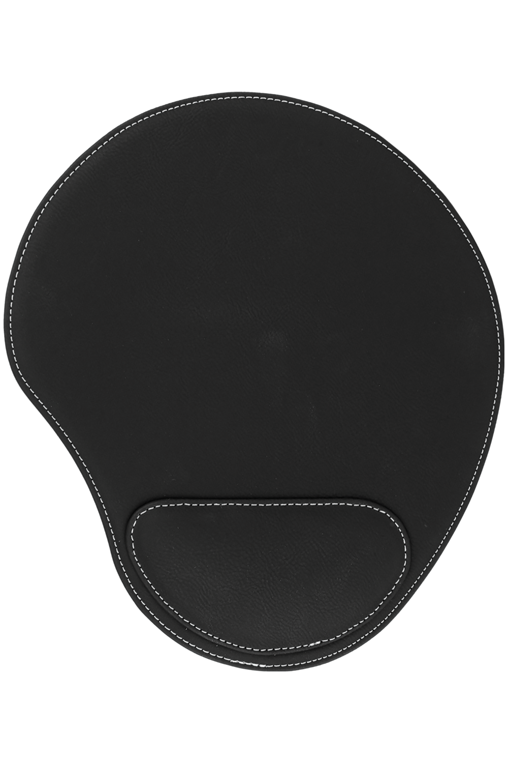 Laserable Leatherette Mouse Pad in Black/Silver