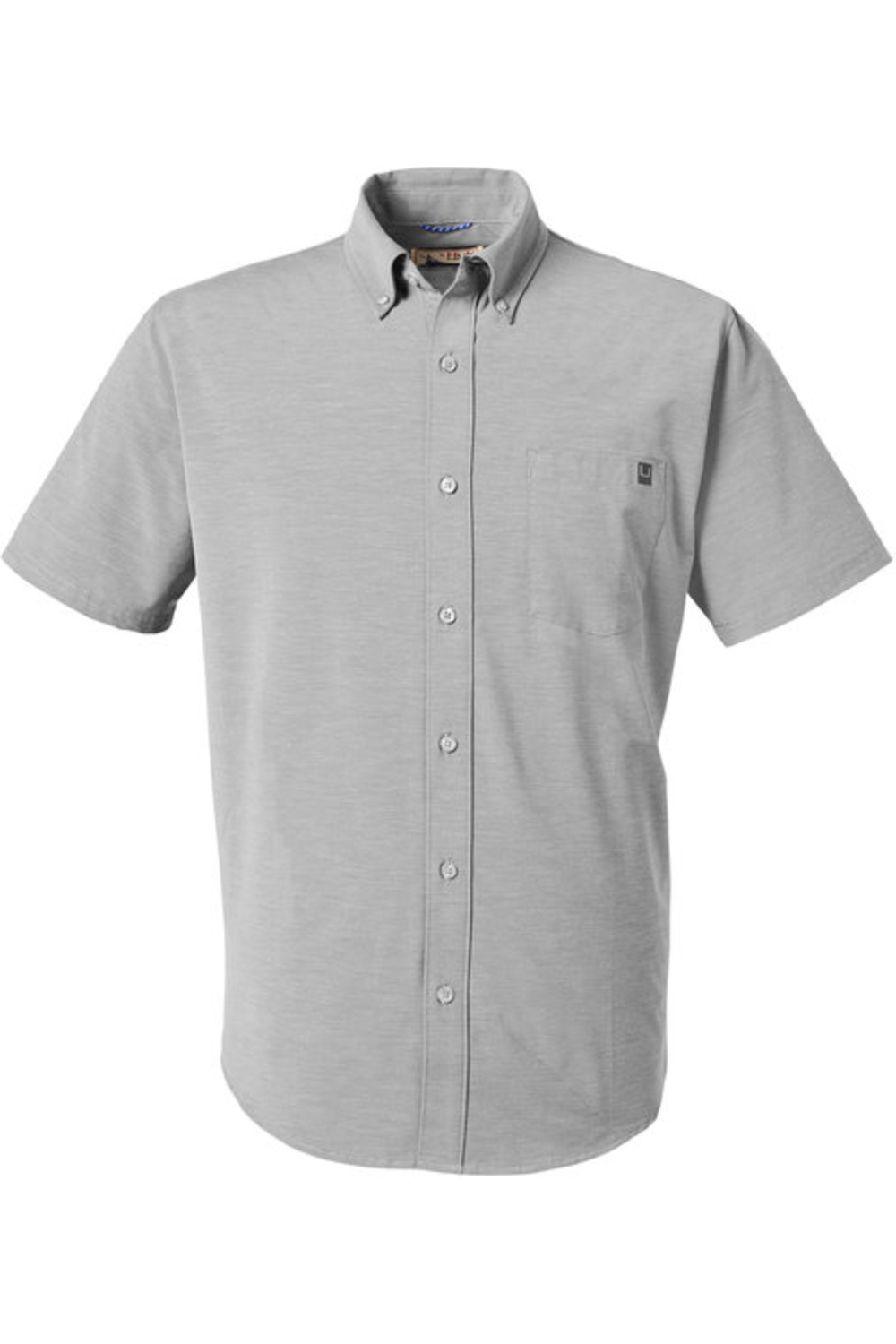 HUK Men's Kona Solid Short Sleeve Shirt in Harbor Mist