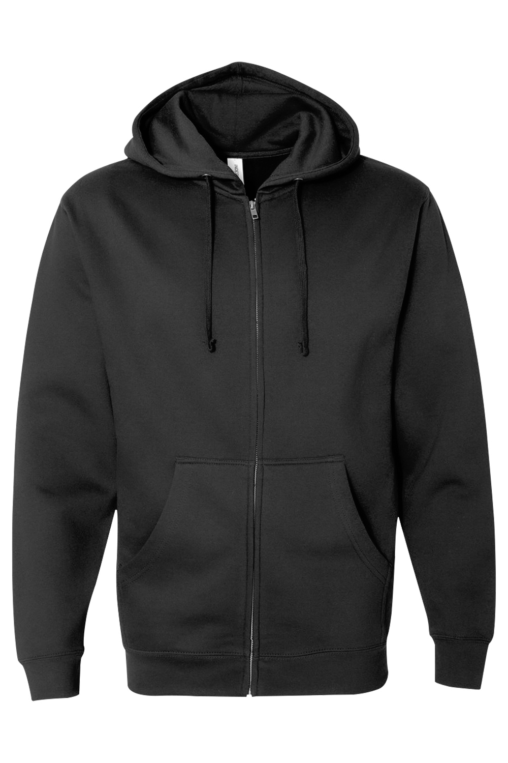 Independent Trading Co. Heavyweight Full-Zip Hooded Sweatshirt in Black