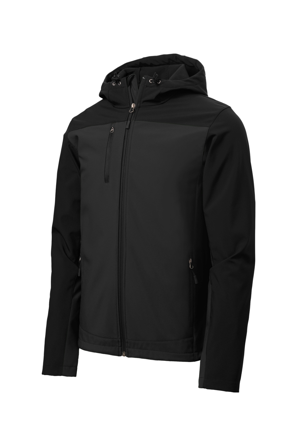 Port Authority Hooded Core Soft Shell Jacket in Black