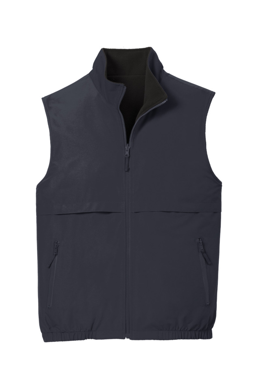 Port Authority Reversible Charger Vest in Battleship Grey/ Black
