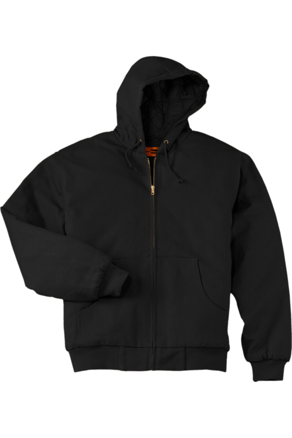 CornerStone - Duck Cloth Hooded Work Jacket in Black