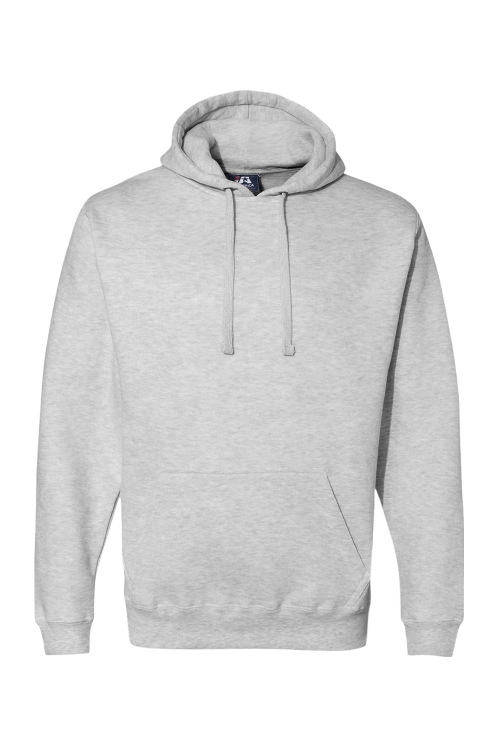 J America Adult Premium Fleece Pullover Hooded Sweatshirt in Ash Heather