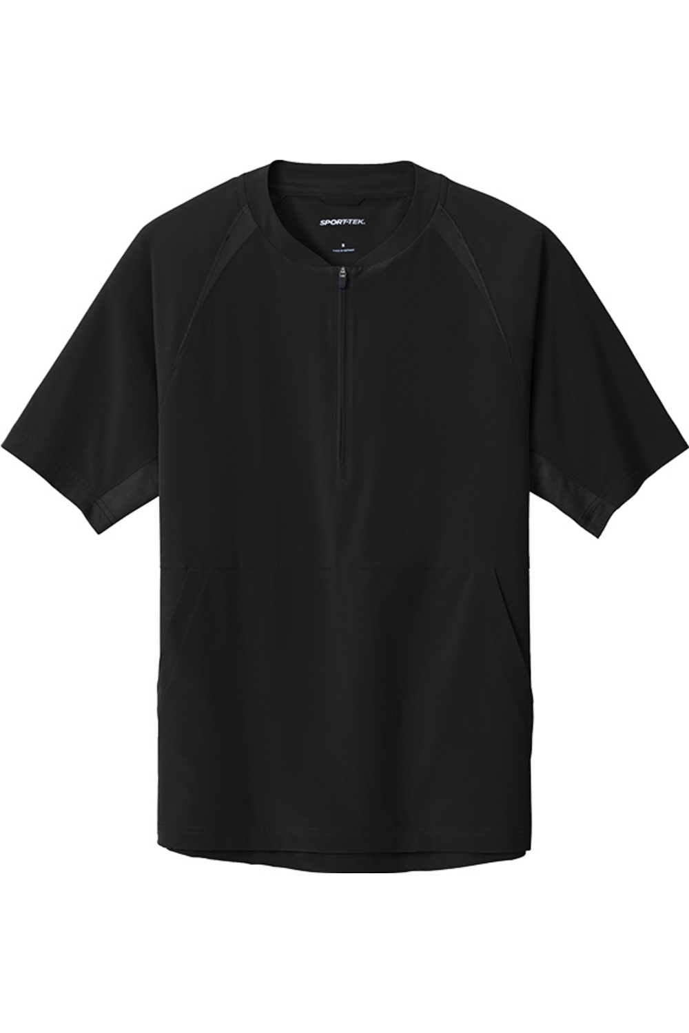 Sport-Tek Repeat 1/2-Zip Short Sleeve Jacket in Black